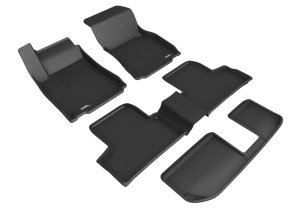Mercedes-Benz Glb 250 Floor Mats - Front Row, 2nd Row, 3rd Row - 3D MAXpider - Kagu - Black - `20-`24 Mercedes-Benz Glb 250 Floor Mats - Front Row, 2nd Row, 3rd Row - 3D MAXpider - Kagu - Black - `20-`24